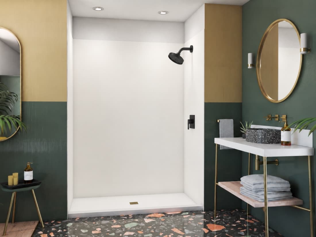 SwanStone® solid-surface walls